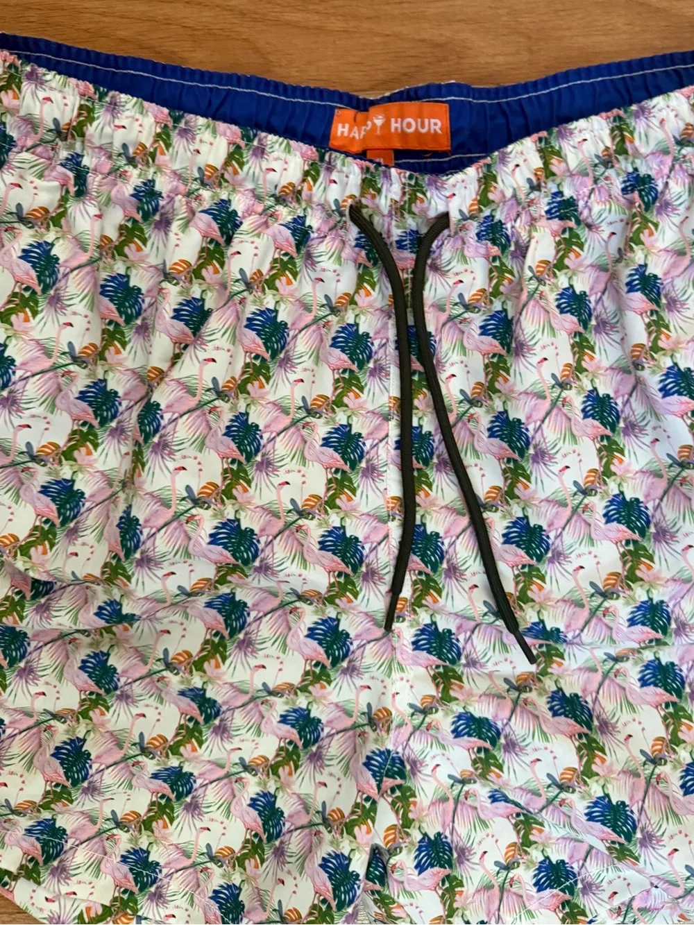 Happy Hour Tropical Flamingos Shorts Size XL